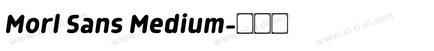 Morl Sans Medium字体转换